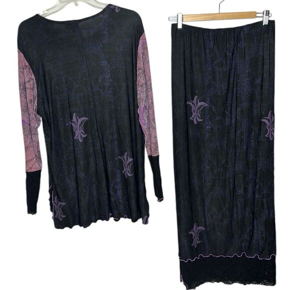JG’S Mad Lab Two Piece Maxi Skirt And Top Art To Wear Lagenlook Set. Size Medium - Picture 7 of 14